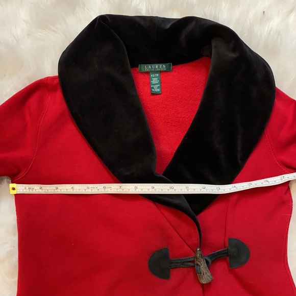Gorgeous Red & Black Velvet Ralph Lauren Jacket - XS - Picture 5 of 8